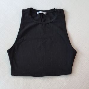 Zara Black Crop Tank Top